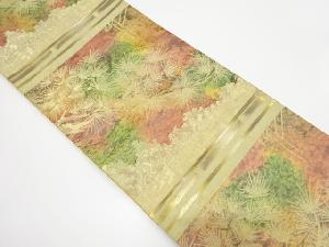 アンティーク　橋に松模様織り出し袋帯（材料）